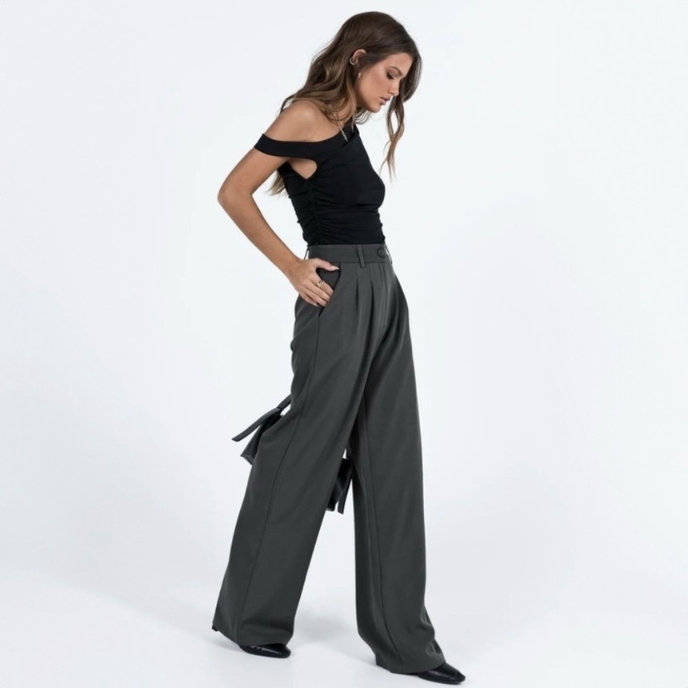 NWT PRINCESS POLLY Archer Pleated Pants in Slate